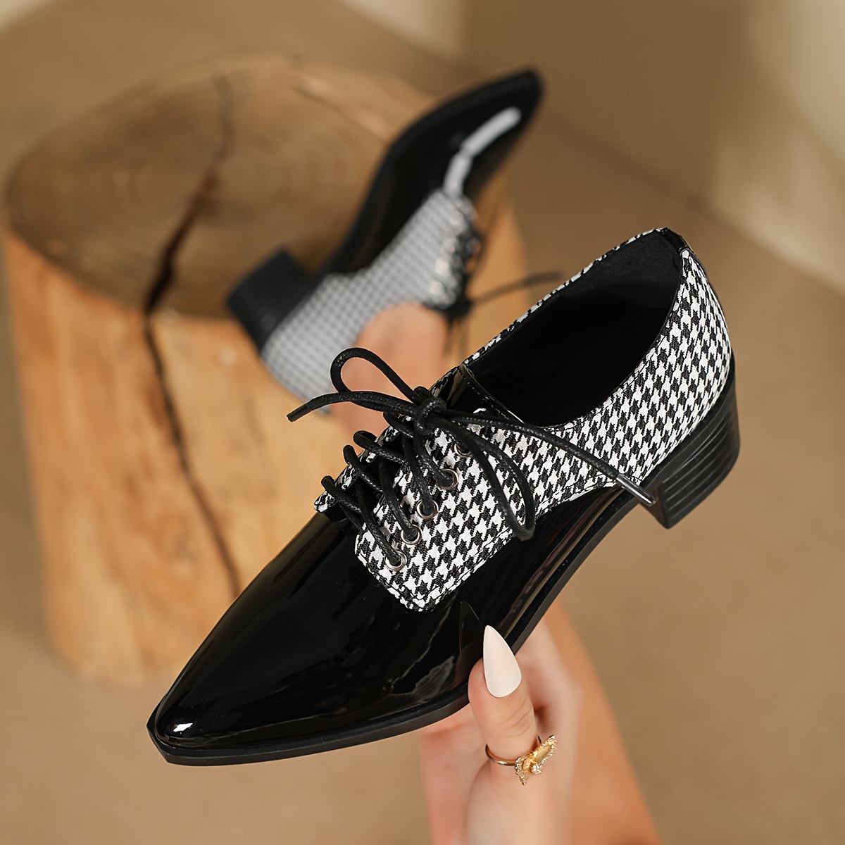 lace brogue shoes women s classic pointed toe soft sole details 0