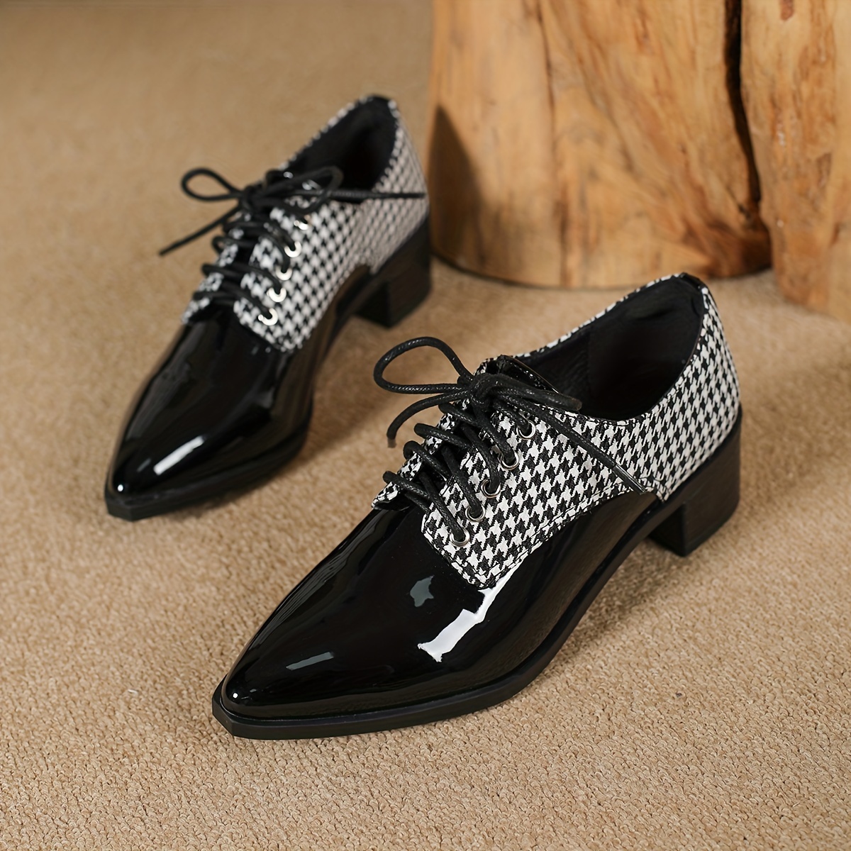 lace brogue shoes women s classic pointed toe soft sole details 1