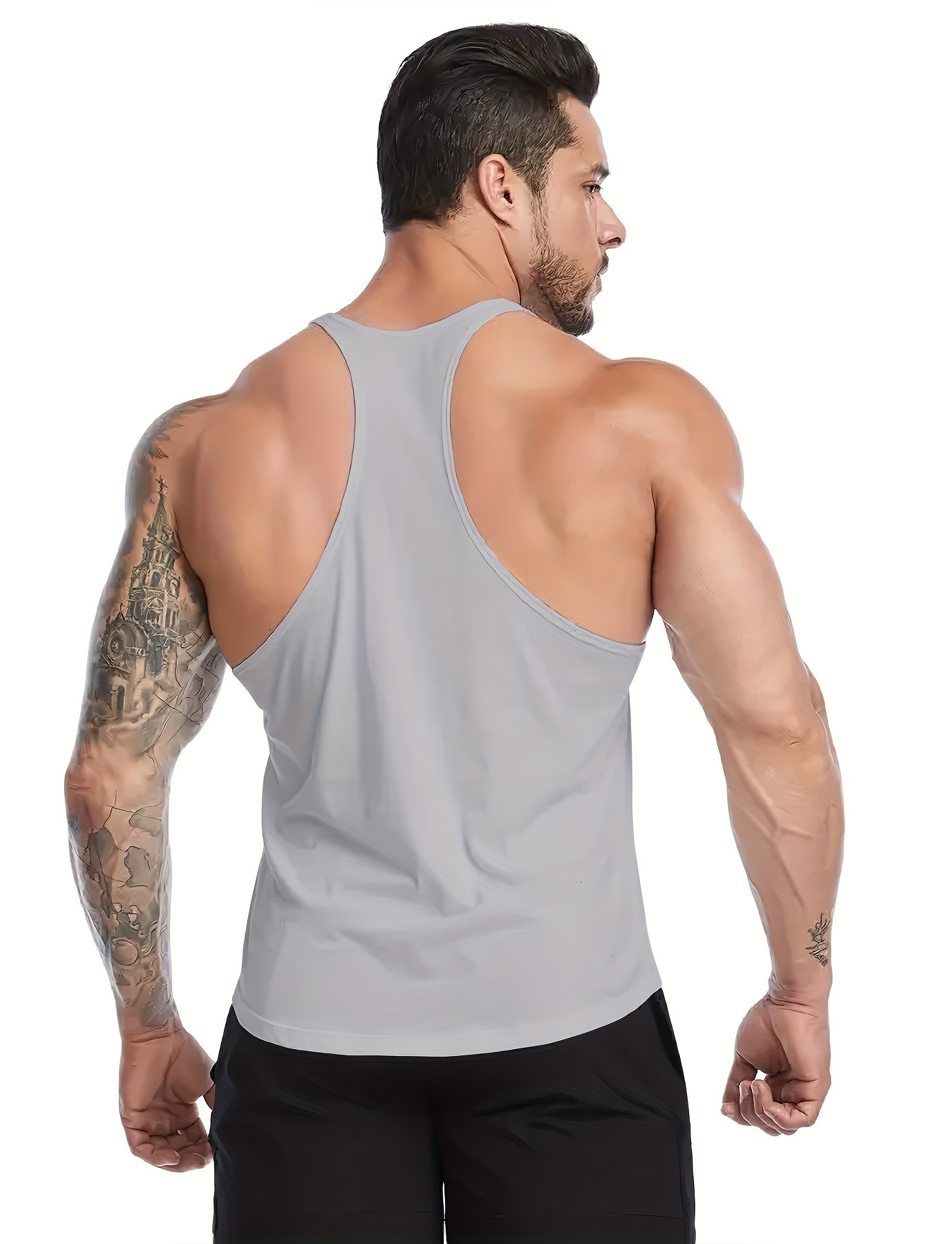 faith letter print summer mens quick dry moisture wicking breathable tank tops athletic gym bodybuilding sports sleeveless shirts for running training mens clothing details 1