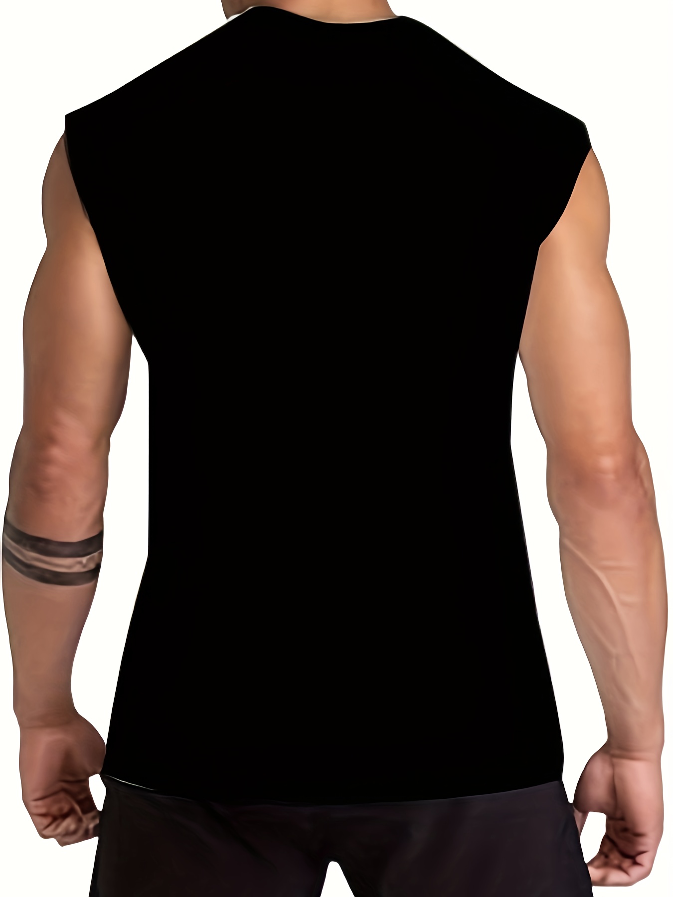 faith digital print mens sleeveless round neck fitness sports tank top summer outdoor details 5